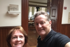 OLD STATE HOUSE MUSEUM GREG ANNETTE SELFIE TOWARDS BANQUET ROOM 9 28 2017